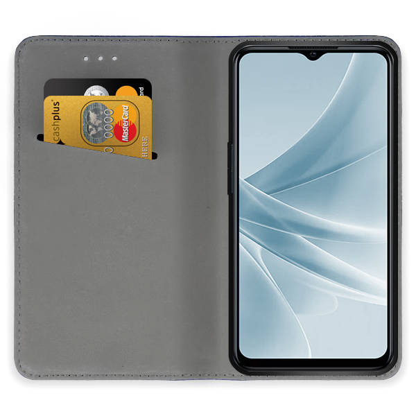 Set 2v1 sklo 9D + knižkové puzdro na Oppo A57 5G 2022 / Oppo A57s 4G – čierný