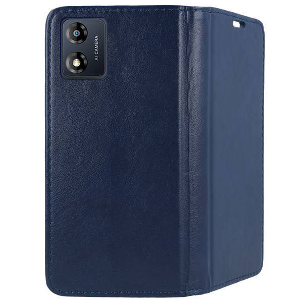 9D SKLO + PUZDRO 2v1 pre Motorola Moto E13 - Knižkové MAGNETIC modré