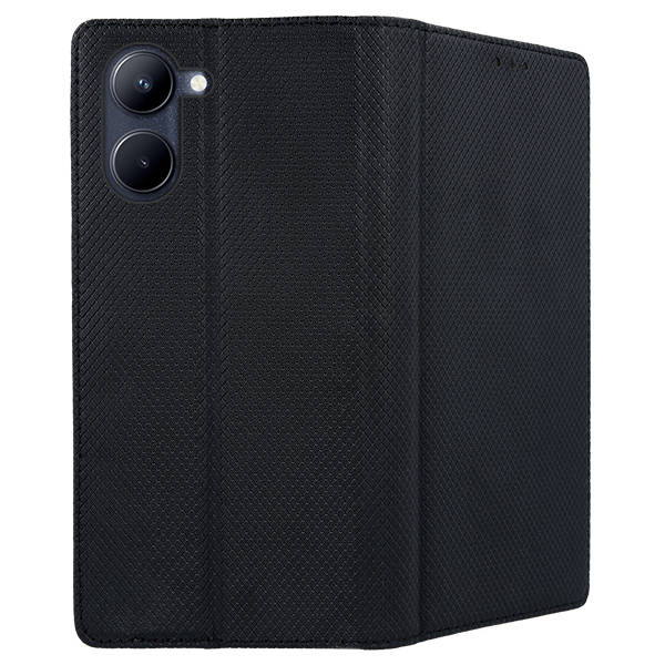 9D SKLO + PUZDRO 2v1 pre Realme C33 - Knižkové MAGNET čierne
