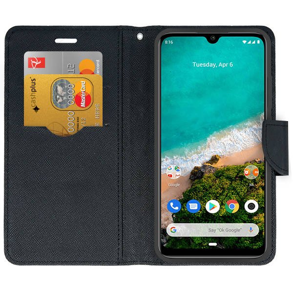 SKLO + PUZDRO 2v1 pre Xiaomi Redmi 12C - Knižkové puzdro FANCY čierne