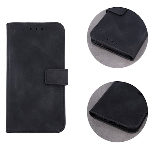 Knižkové puzdro na Xiaomi Redmi 12C - VELVET čierne