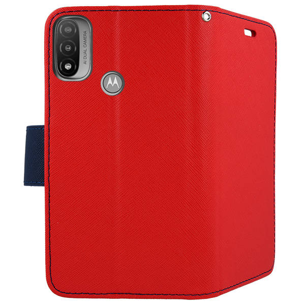 Knižkové puzdro pre Motorola Moto E20 / E30 / E40 - Smart Fancy červené