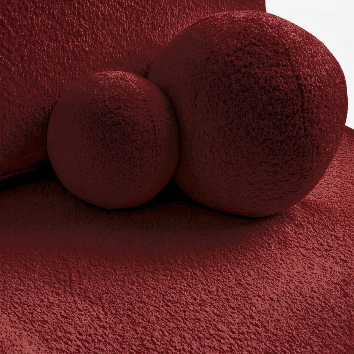 Pohovka ARVETO – bordová látka boucle – foto 6