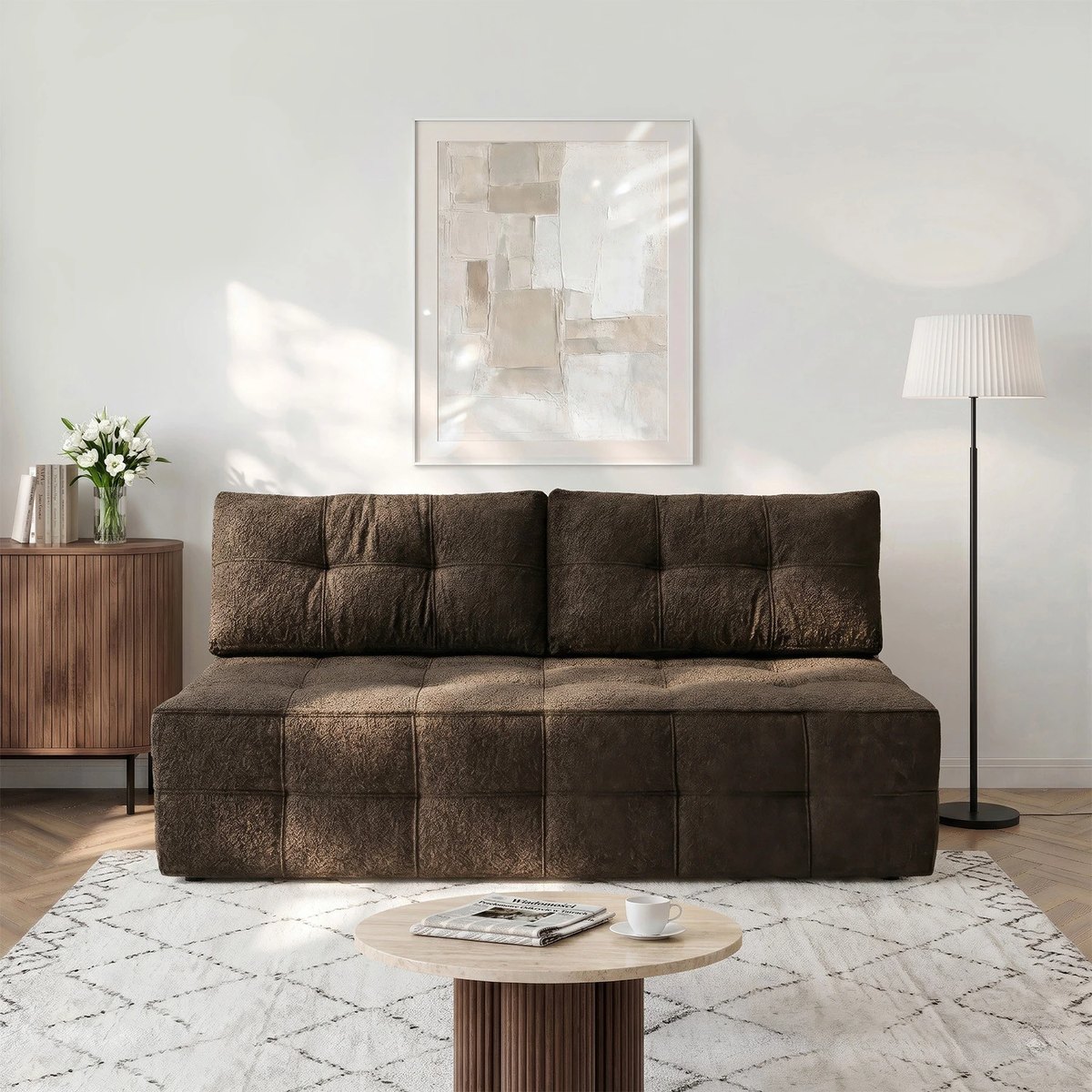 Pohovka MORANA – mocca látka boucle – foto 2