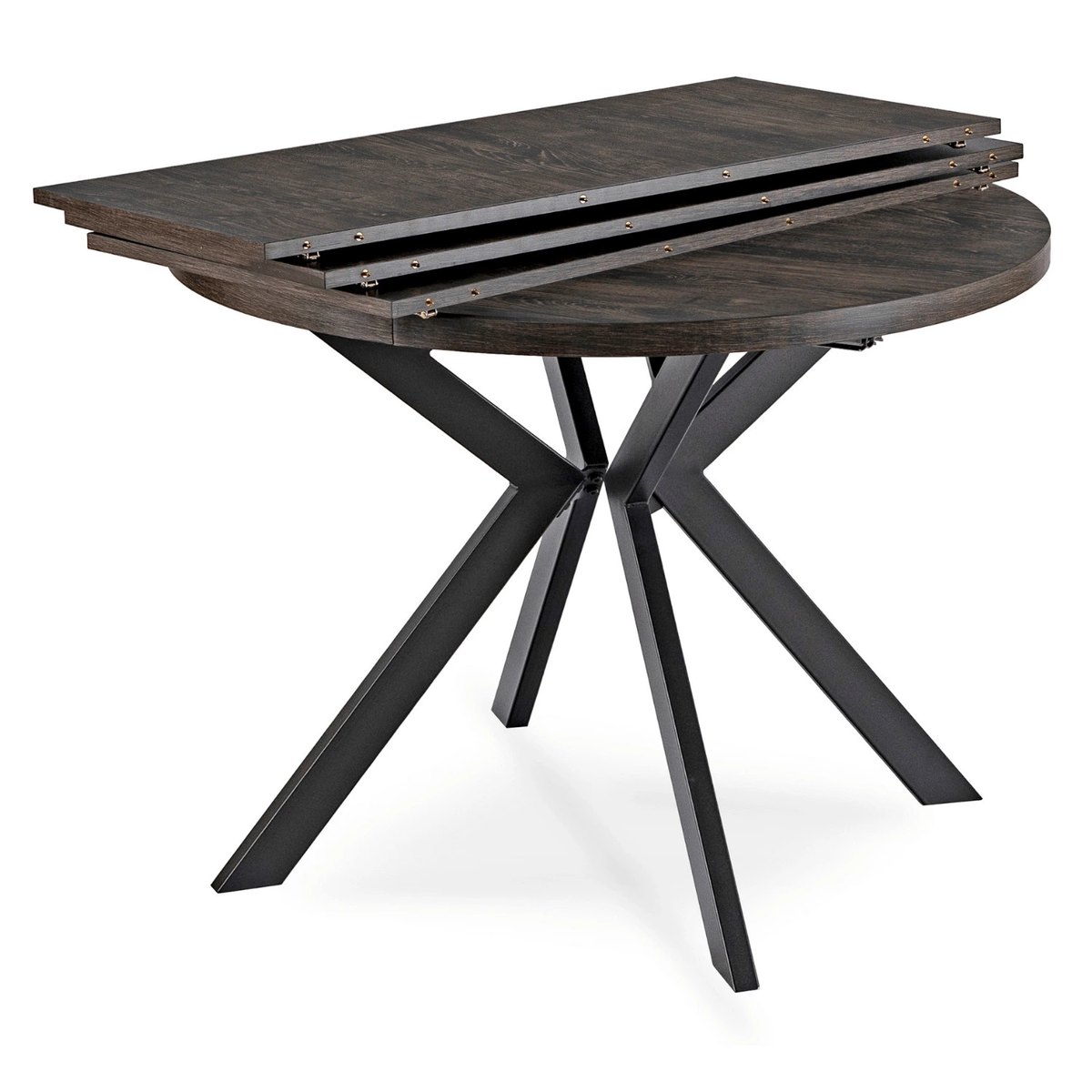 Jedálenský set LUKAS – stôl LUKAS 100–250 cm čierna + 4× stolička EDRICK krémová – foto 6