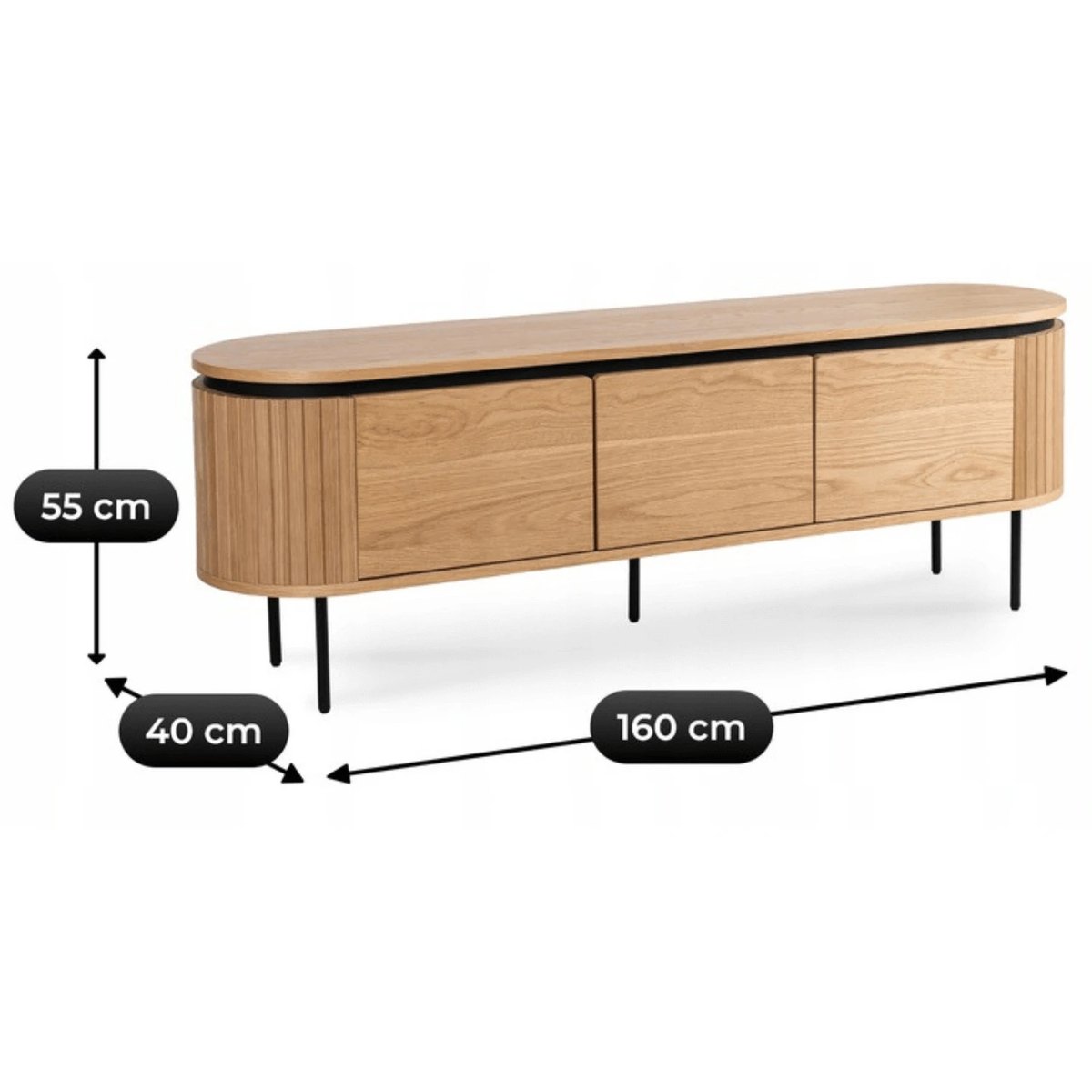 TV stolík BECK – 160 cm, dub – foto 6