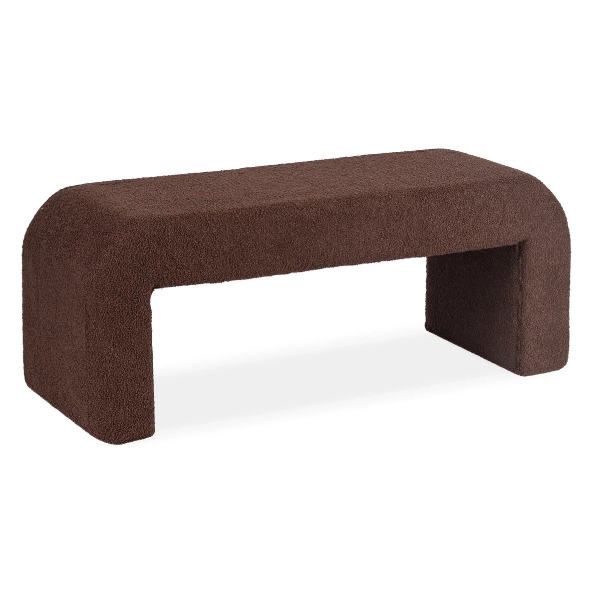 Taburetka DELINO – hnedá látka boucle