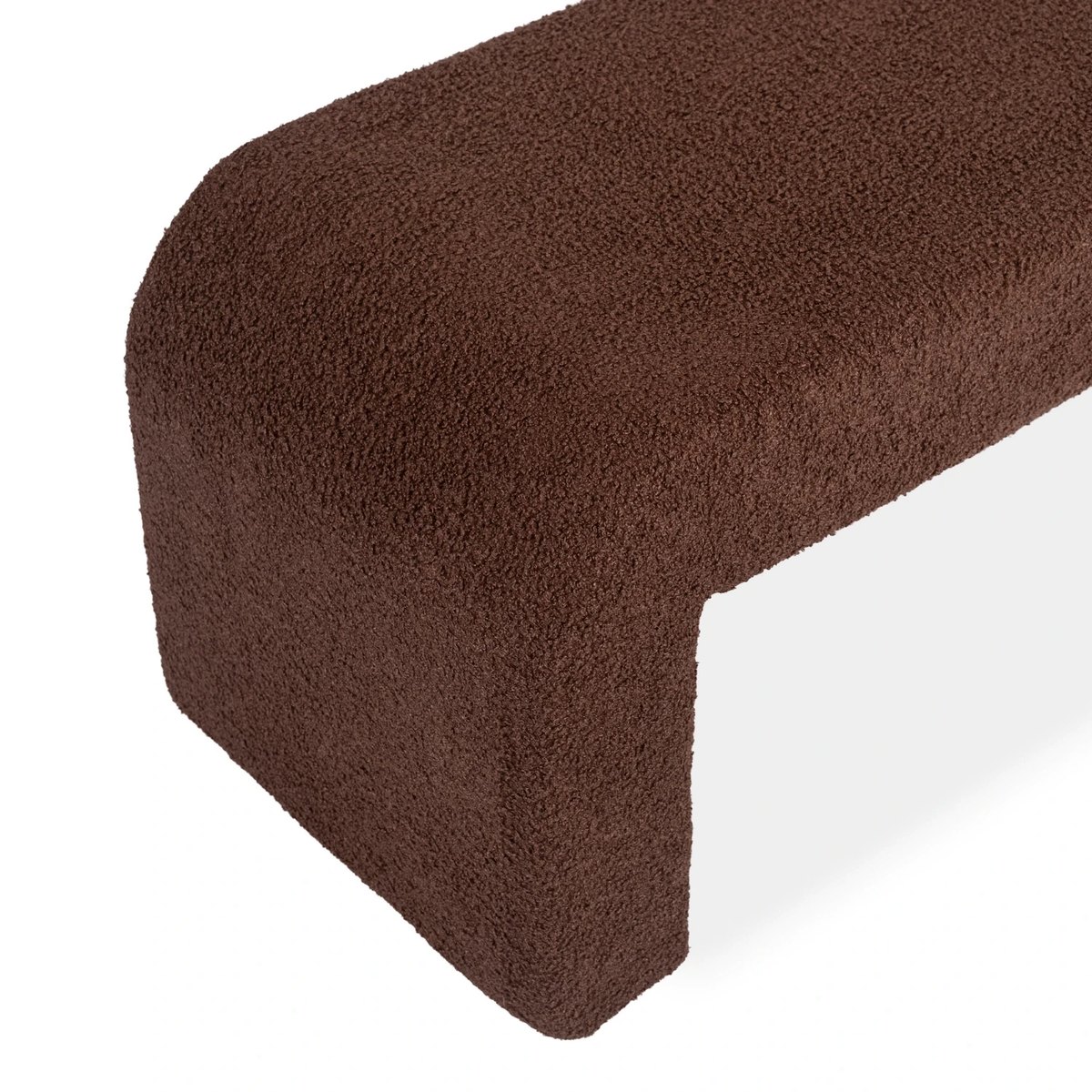 Taburetka DELINO – hnedá látka boucle – foto 3