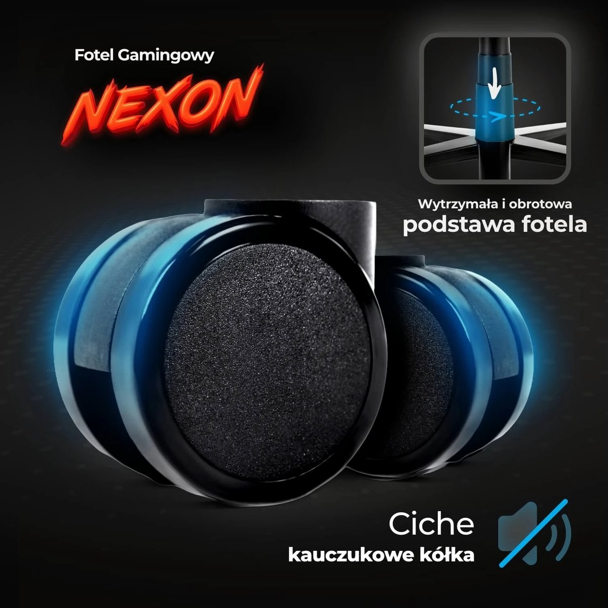 Herné kreslo NEXON – červená ekokoža – foto 7