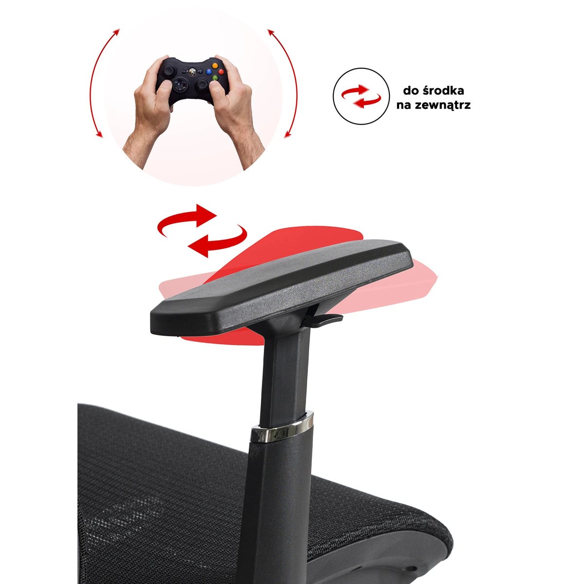 Ergonomické kancelárske kreslo LITOS – čierne – foto 7