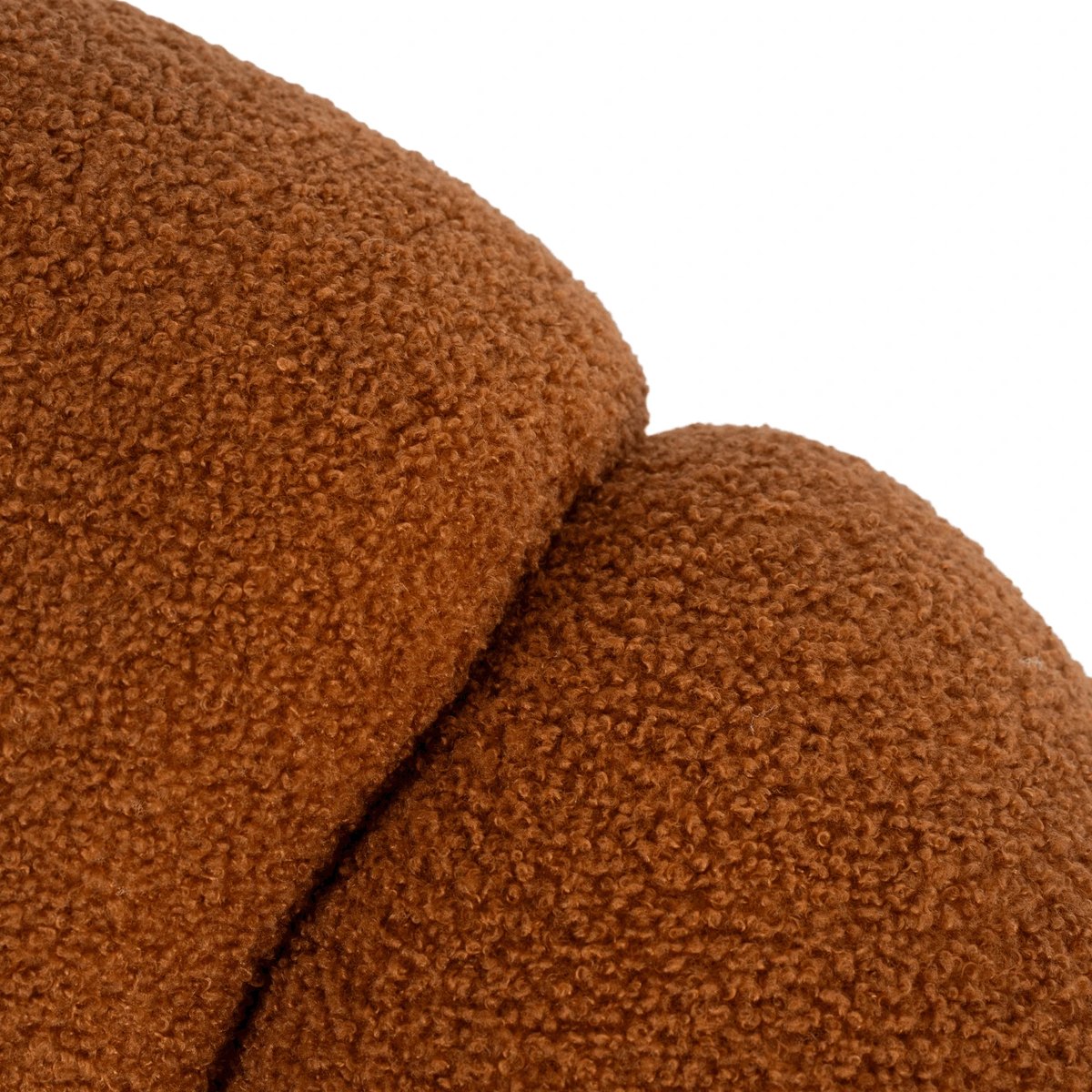 Relaxačné kreslo PETTIT – hrdzavá látka boucle – foto 4