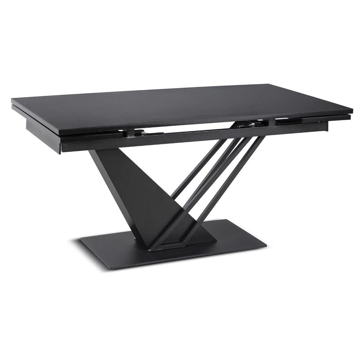 Rozkladací stôl REX – 160–220 cm, čierna doska