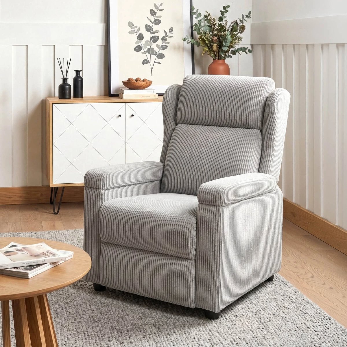 Rozkladacie kreslo SPENCER – sivý menčester – foto 2