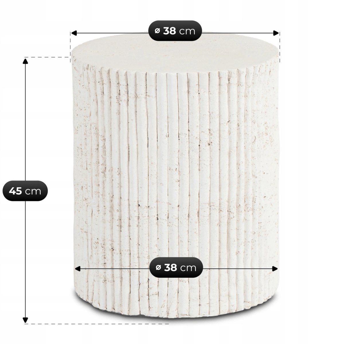Okrúhly konferenčný stolík TIALL – 38 cm, krémová doska – foto 7