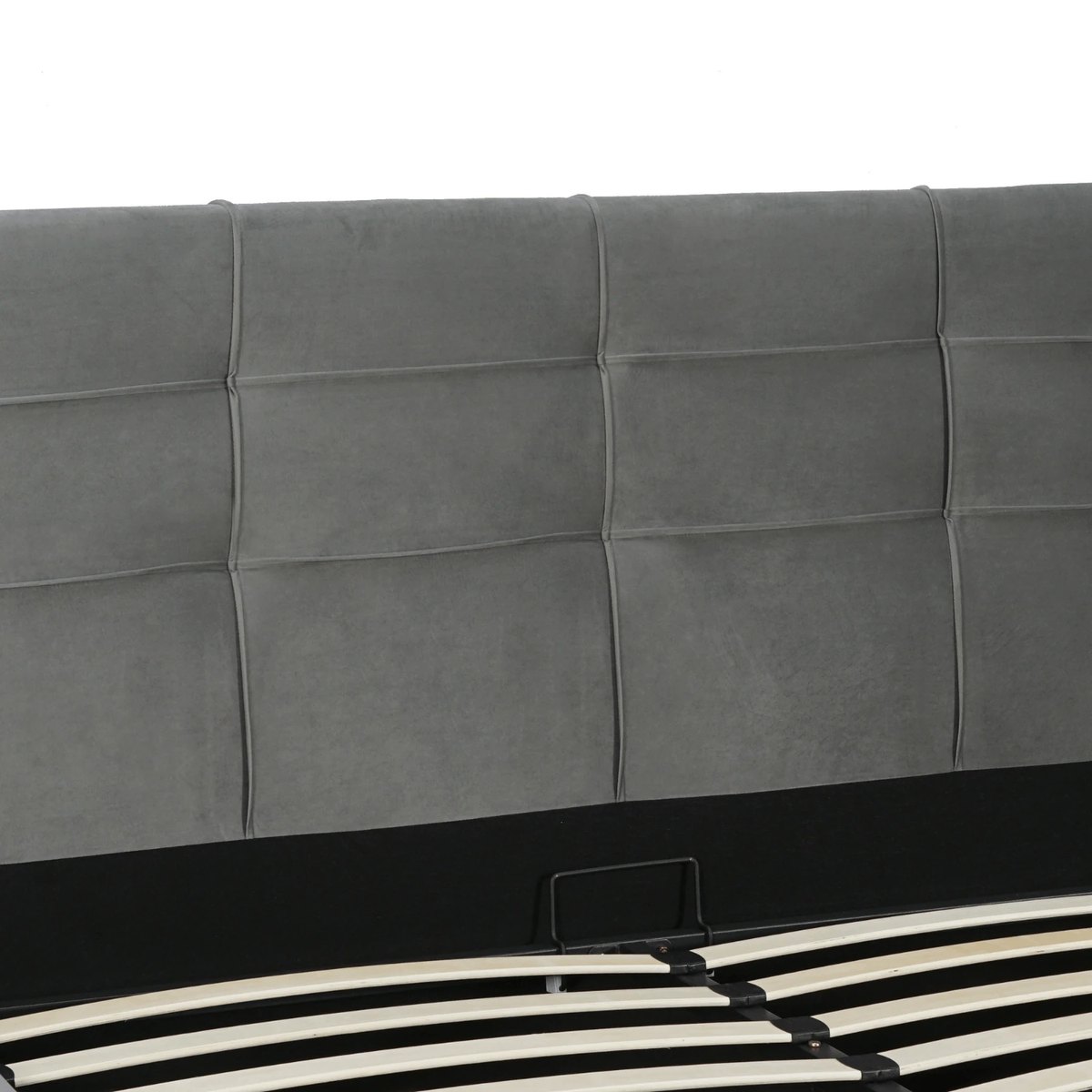 Posteľ TINGA – 120×200 cm, tmavosivý zamat, s úložným priestorom – foto 7