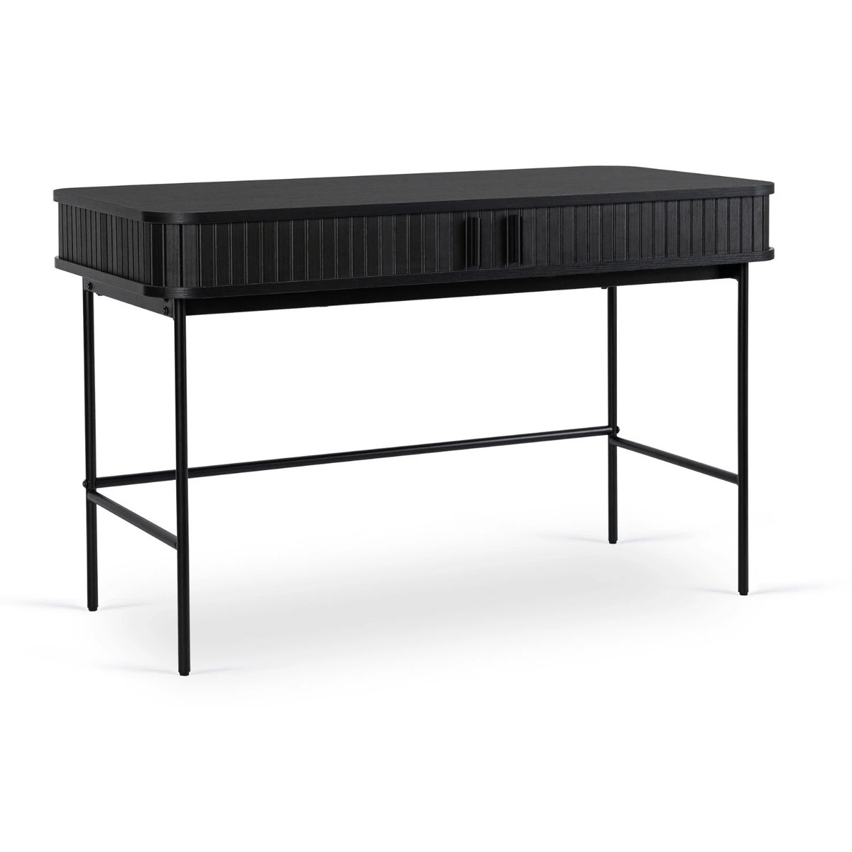 Písací stôl TRISH – 120 cm, čierna doska