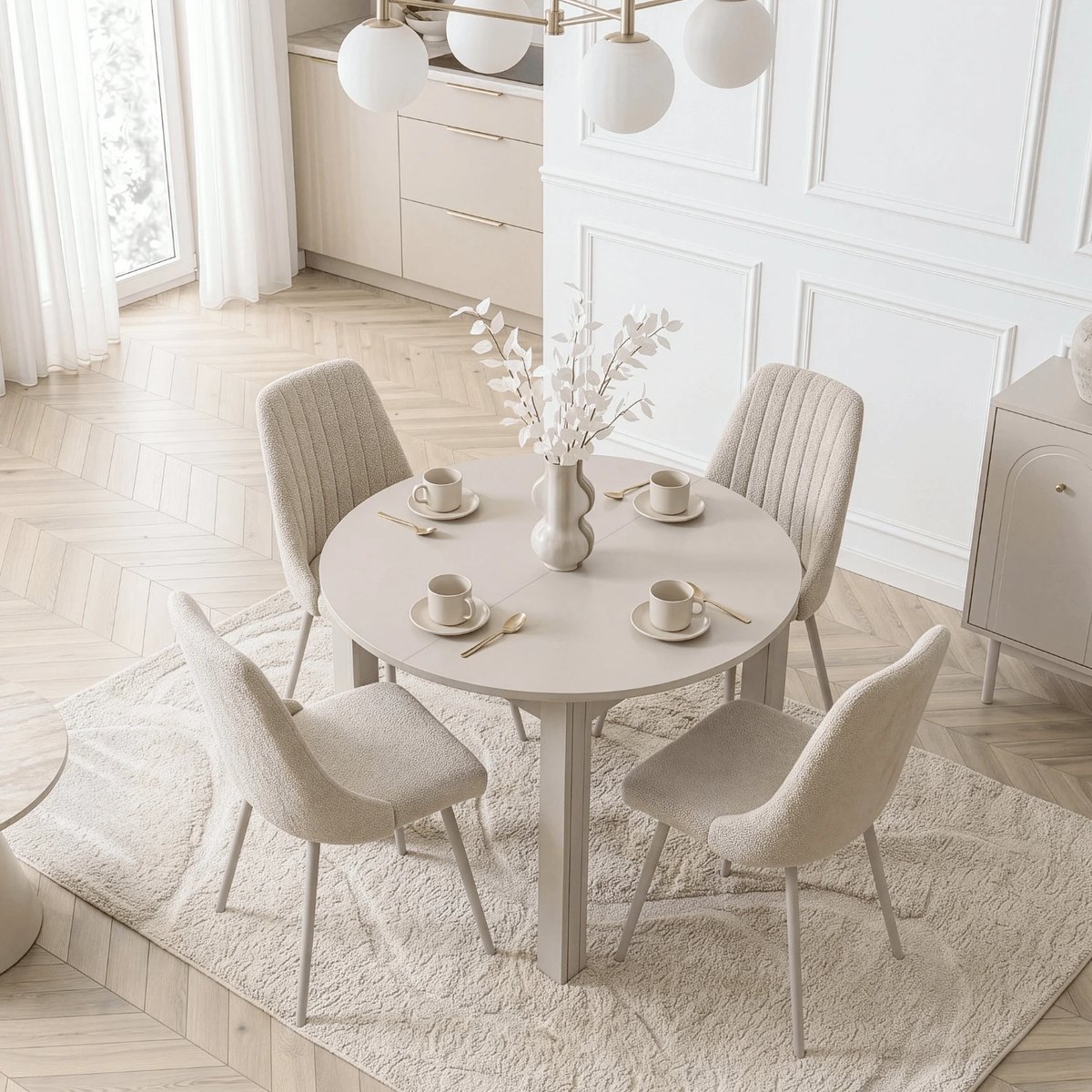 Rozkladací stôl HARRY – 102–142 cm, kašmír – foto 2