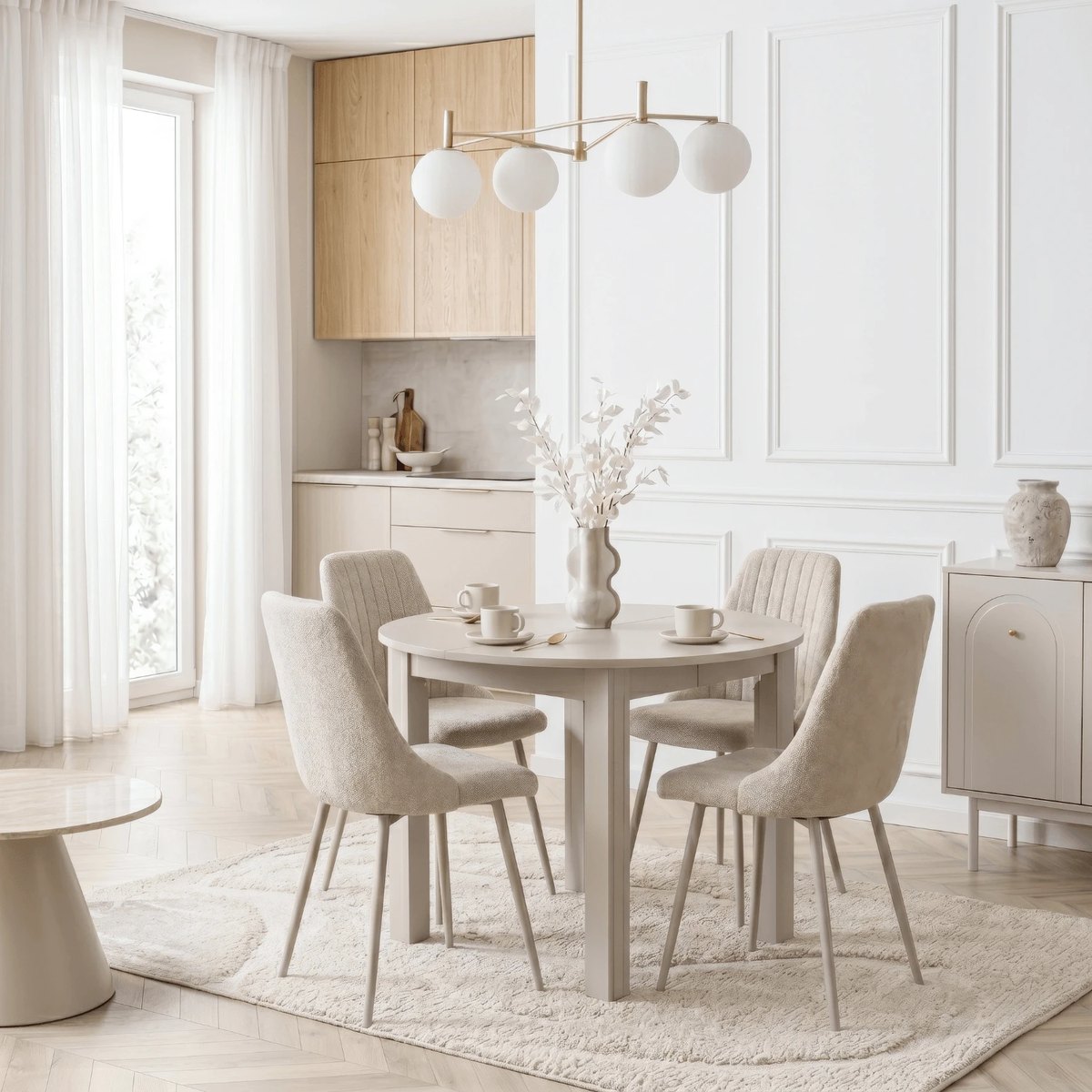 Rozkladací stôl HARRY – 102–142 cm, kašmír – foto 4