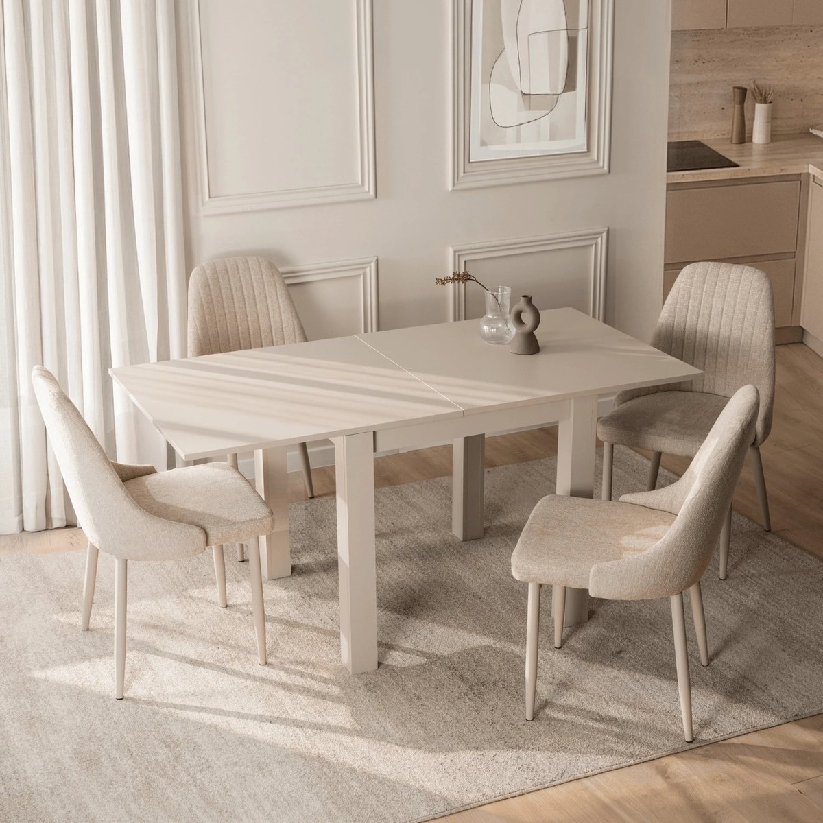 Rozkladací stôl MAX – 80–160 cm, kašmír – foto 2
