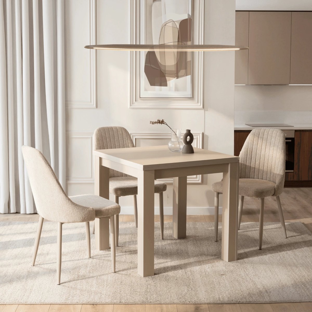 Rozkladací stôl MAX – 80–160 cm, orech macadamia