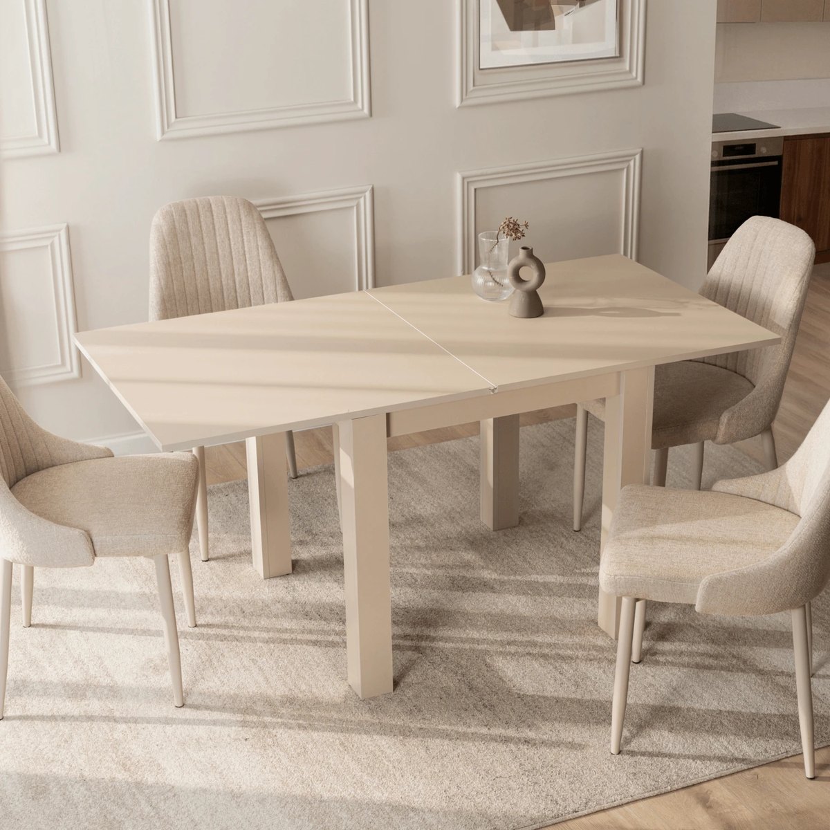 Rozkladací stôl MAX – 80–160 cm, orech macadamia – foto 2