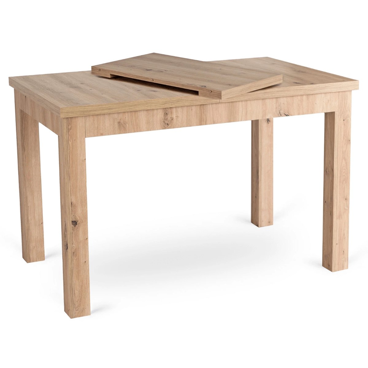 Rozkladací stôl SKUBI – 120–160 cm, dub artisan – foto 3