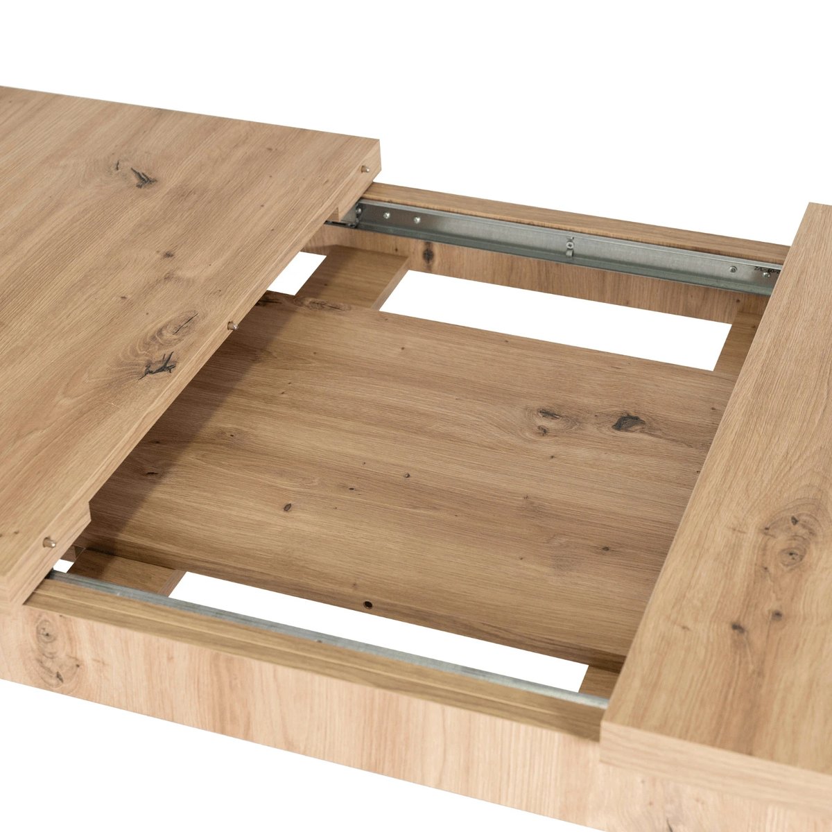 Rozkladací stôl SKUBI – 120–160 cm, dub artisan – foto 6