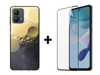 9D SKLO + PUZDRO 2v1 pre Motorola Moto G53 5G - Pattern 003