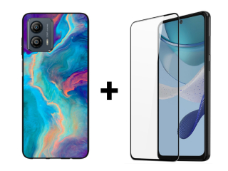 9D SKLO + PUZDRO 2v1 pre Motorola Moto G53 5G - Pattern 005