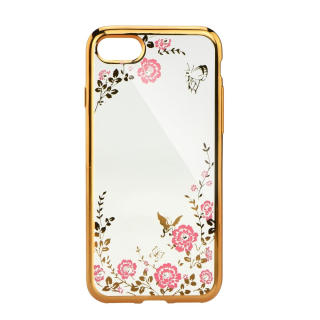 Silikonový obal Diamond pre Apple iPhone 7, 8, SE2 zlatý