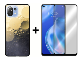 9D SKLO + PUZDRO 2v1 pre Xiaomi Mi 11 Lite 4G / 5G - Pattern 003