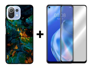 9D SKLO + PUZDRO 2v1 pre Xiaomi Mi 11 Lite 4G / 5G - Pattern 013