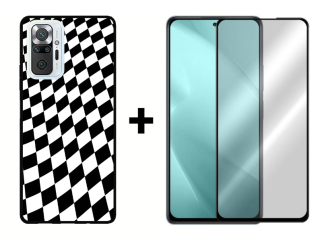 9D SKLO + PUZDRO 2v1 pre Xiaomi Redmi Note 10 Pro - Pattern 006