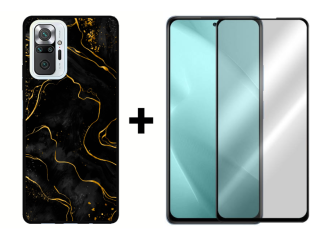 9D SKLO + PUZDRO 2v1 pre Xiaomi Redmi Note 10 Pro - Pattern 011
