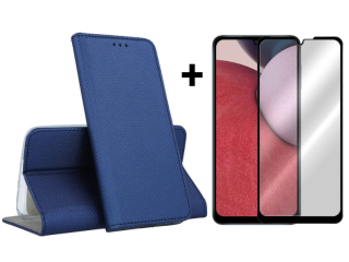 SKLO + PUZDRO 2v1 pre Samsung Galaxy A14 / A14 5G - Knižkové SMART MAGNET modré