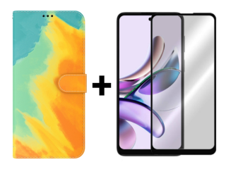 SKLO + PUZDRO 2v1 pre Motorola Moto G23 / G13 - Knižkové INK Autumn