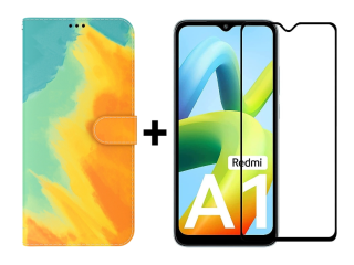 SKLO + PUZDRO 2v1 pre Xiaomi Redmi A1 / Redmi A2 - Knižkové ART INK Autumn