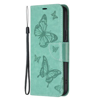 Knižkové puzdro pre Xiaomi Redmi Note 12 Pro 5G - Knižkové BUTTERFLY zelené