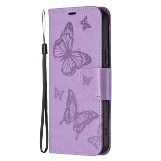 Knižkové puzdro pre Xiaomi Redmi Note 12 Pro 5G - Knižkové BUTTERFLY fialové