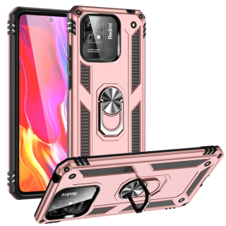 Tvrdený kryt pre Xiaomi Redmi 10C - Ring Armor ružový