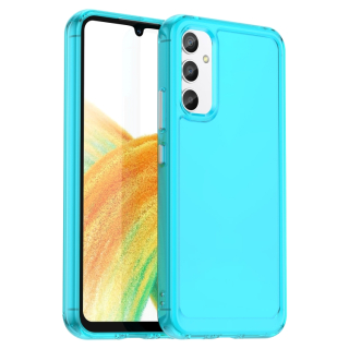 Zadný kryt pre Samsung Galaxy A34 5G - Silikónový CANDY modrý