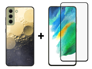 9D SKLO + PUZDRO 2v1 pre Samsung Galaxy S21 FE 5G - Pattern 003