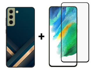 9D SKLO + PUZDRO 2v1 pre Samsung Galaxy S21 FE 5G - Pattern 015