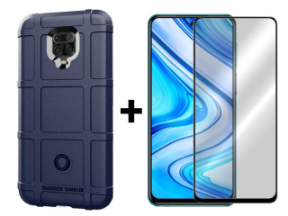 SKLO + PUZDRO 2v1 pre Xiaomi Redmi Note 9 Pro / Note 9s - COVERAGE modré