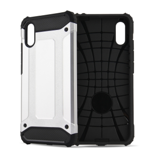 Tvrdený kryt pre Xiaomi Redmi 9A / 9AT - HYBRID ARMOR silver