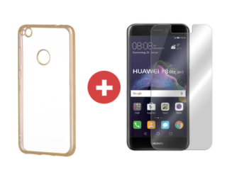 SKLO + PÚZDRO 2v1 pre HUAWEI P8 / P9 Lite (2017) / Honor 8 Lite Frame zlaté