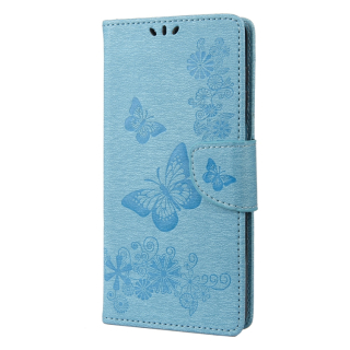 Knižkové puzdro pre Motorola Moto E22 / E22i - BUTTERFLY modré