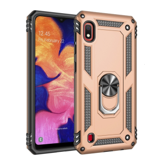 Tvrdený kryt pre Samsung Galaxy A10 - RING ARMOR zlatý
