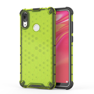 Tvrdený kryt pre HUAWEI Y7 2019 - HONEYCOMB zelený