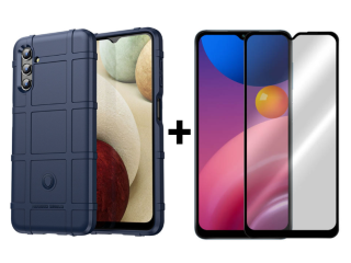 SKLO + PUZDRO 2v1 pre Samsung Galaxy A13 5G / A04s - Tvrdené COVERAGE modré
